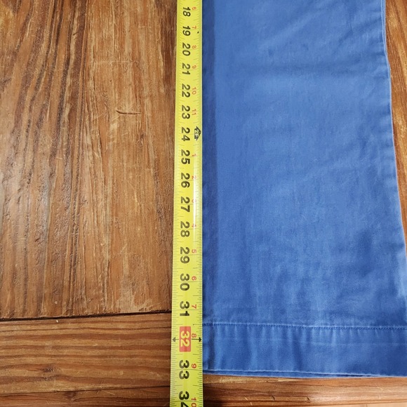 Polo Ralph Lauren Blue Flat Front Chinos‎ 34x33 100% Cotton Classic Fit Logo - Picture 10 of 11